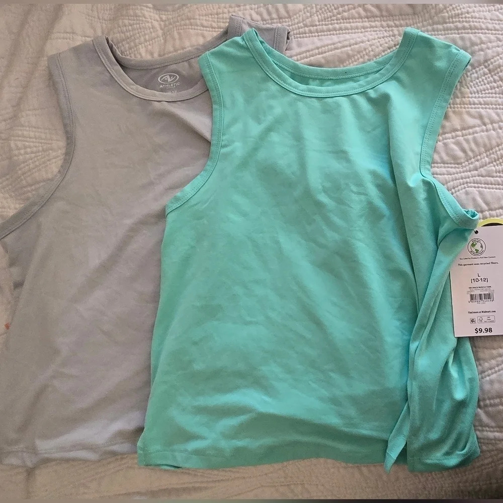 💚💥3/$15💥- Athletic Works Girls Muscle Tank Top,‎ 2-Pack